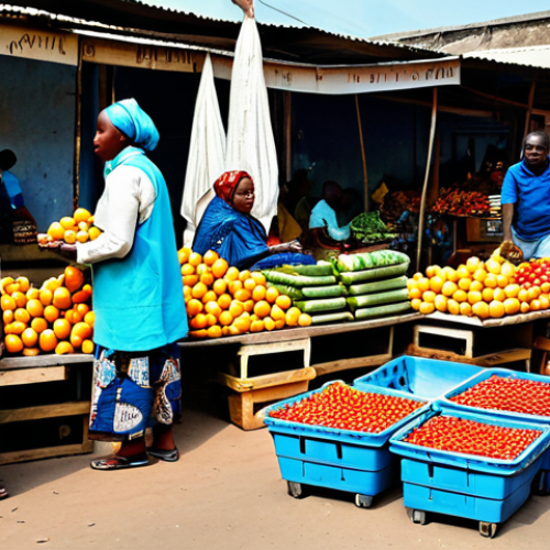 Home 9 **
"A bustling Brazzaville marketplace scene, vendors in modest traditional clothing selling colorful crafts and fresh produce, shoppers interacting, safe for work, appropriate content, fully clothed, professional photography, perfect anatomy, natural proportions, bright daylight, family-friendly."
**