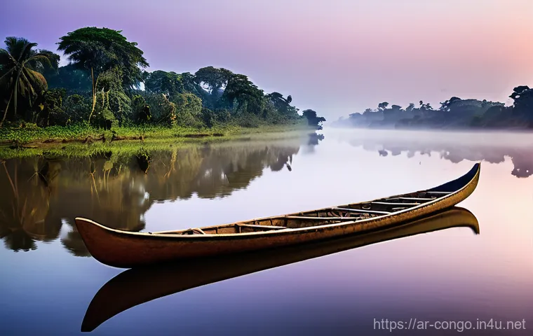 콩고 공화국의 자연환경 및 생태계 - "A majestic, wide shot of the Democratic Republic of Congo's dense rainforest, shrouded in a soft, e... 콩고 공화국의 자연환경 및 생태계 - "A majestic, wide shot of the Democratic Republic of Congo's dense rainforest, shrouded in a soft, e...