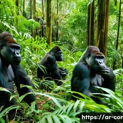 Home 11 콩고 공화국의 기후와 여행 적기 - **Prompt 1: Awe-Inspiring Gorilla Trek in the Dry Season**
"A wide-angle, cinematic shot of a sm...